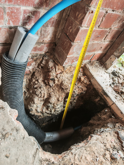 Lead pipe replacement work